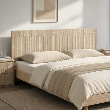 vidaXL Wall-Mounted Headboard ALKMAAR Sonoma Oak Engineered Wood 1