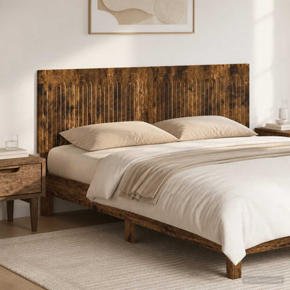 vidaXL Wall-Mounted Headboard ALKMAAR Smoked Oak Engineered Wood 1