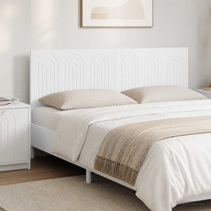 vidaXL Wall-Mounted Headboard ALKMAAR White Engineered Wood 1