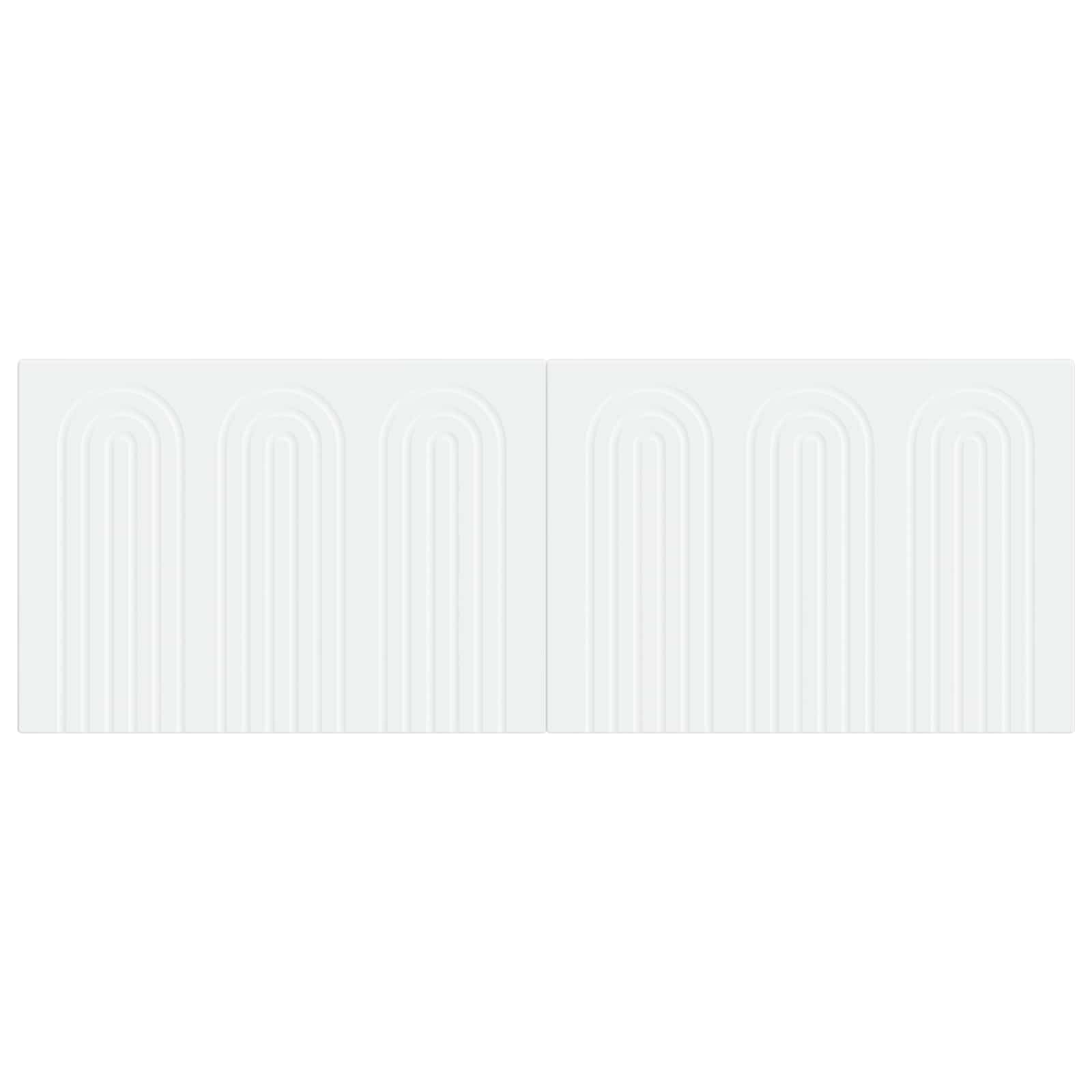 vidaXL Wall-Mounted Headboard ALKMAAR White Engineered Wood 3
