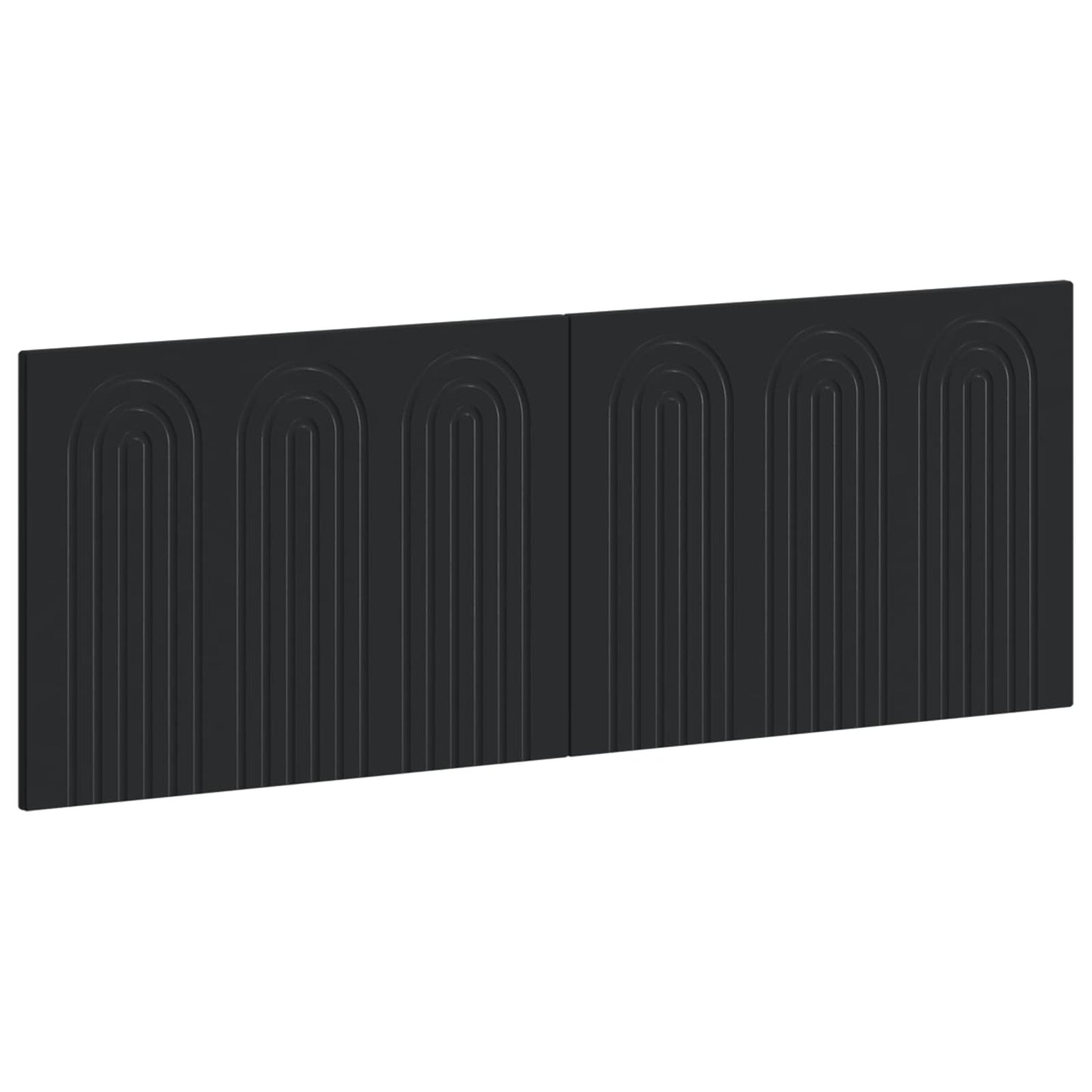 vidaXL Wall-Mounted Headboard ALKMAAR Black Engineered Wood 2