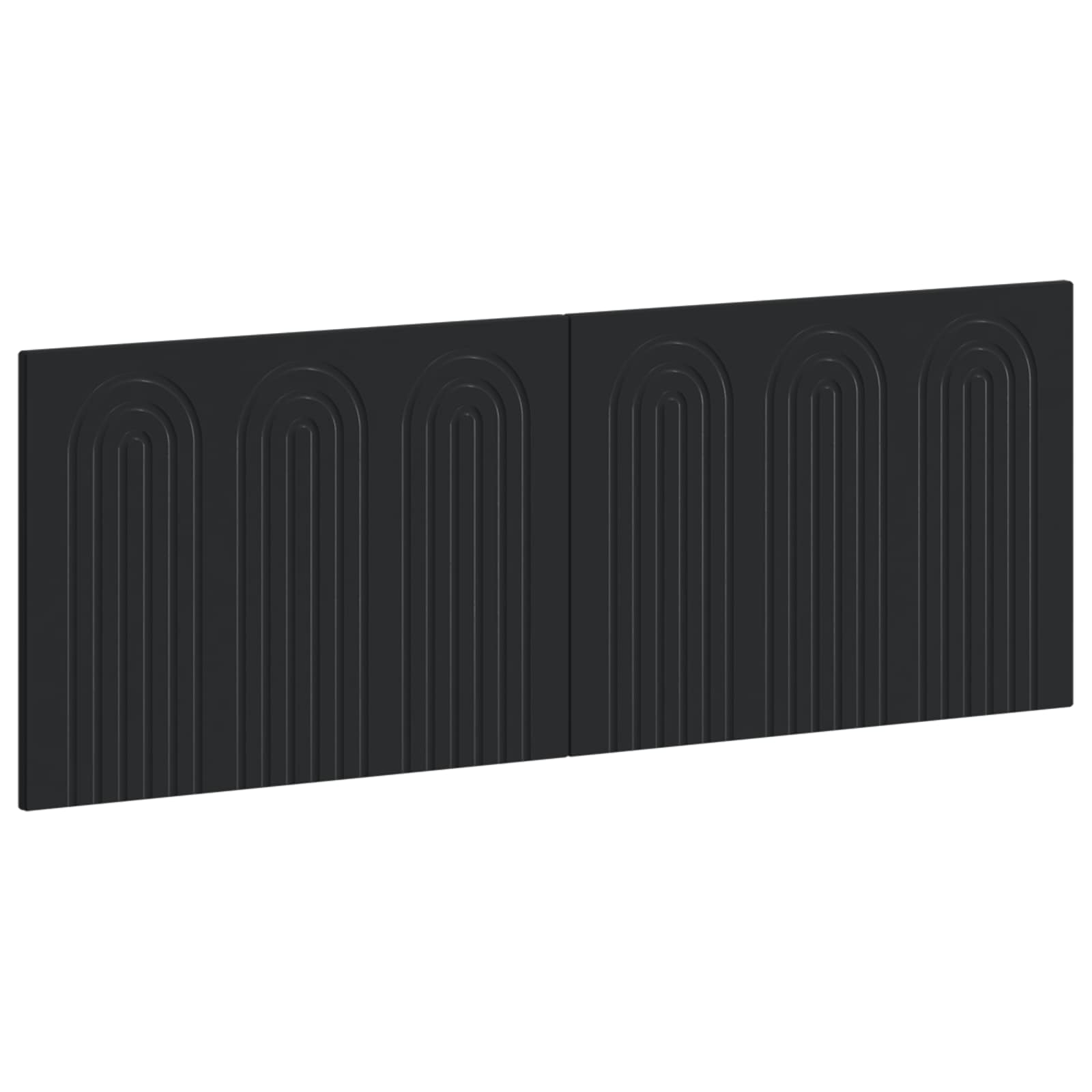 vidaXL Wall-Mounted Headboard ALKMAAR Black Engineered Wood 2