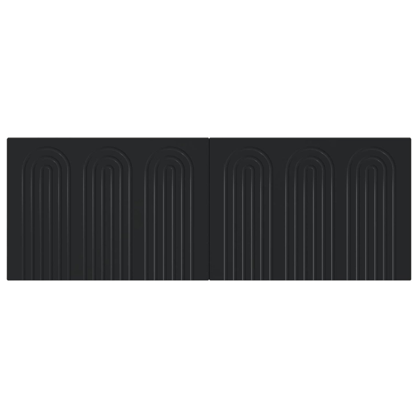 vidaXL Wall-Mounted Headboard ALKMAAR Black Engineered Wood 3