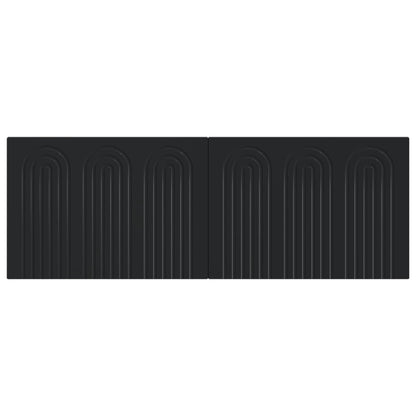 vidaXL Wall-Mounted Headboard ALKMAAR Black Engineered Wood 3