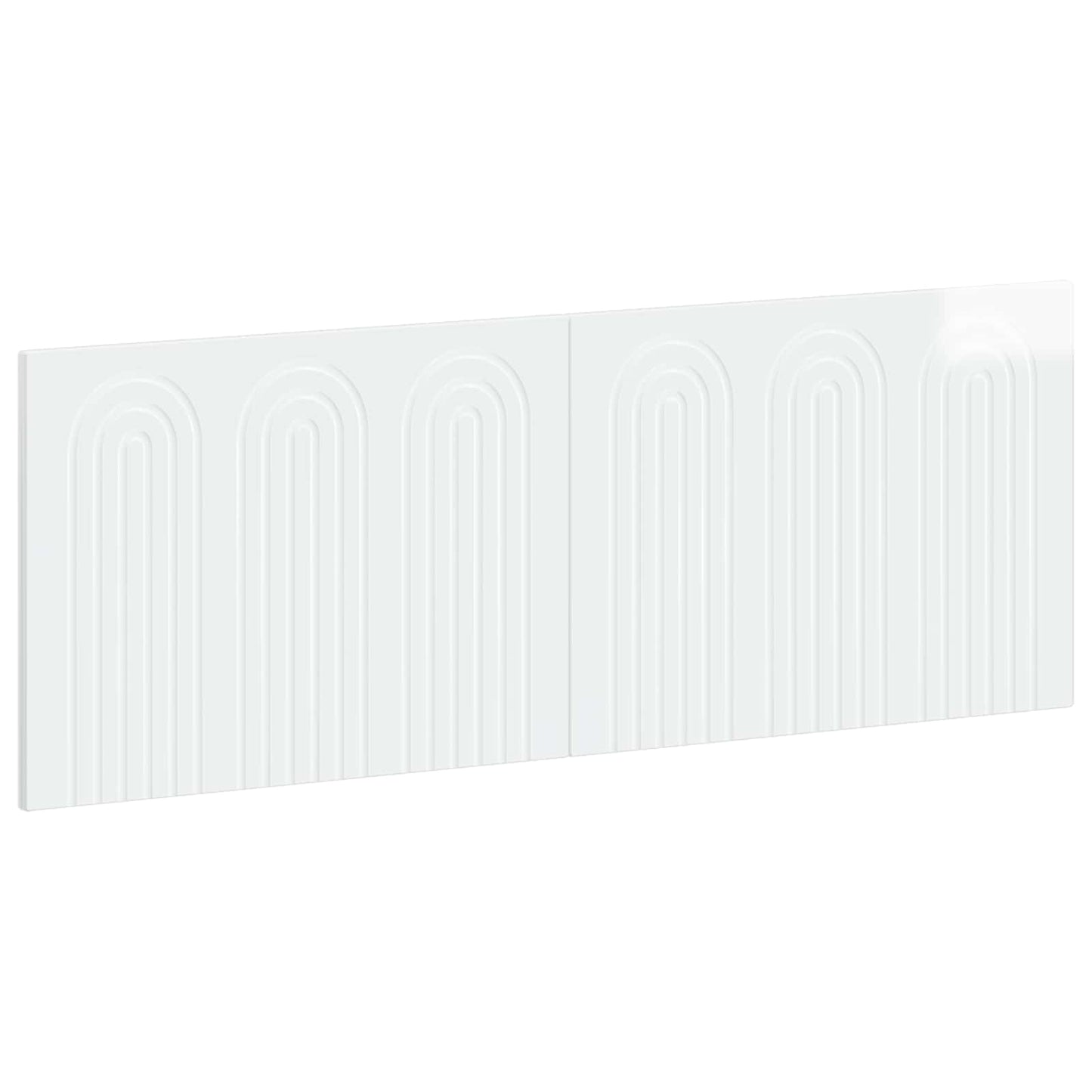 vidaXL Wall-Mounted Headboard ALKMAAR High Gloss White Engineered Wood 2