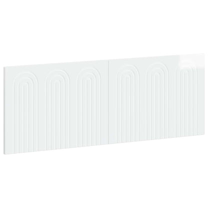 vidaXL Wall-Mounted Headboard ALKMAAR High Gloss White Engineered Wood 2