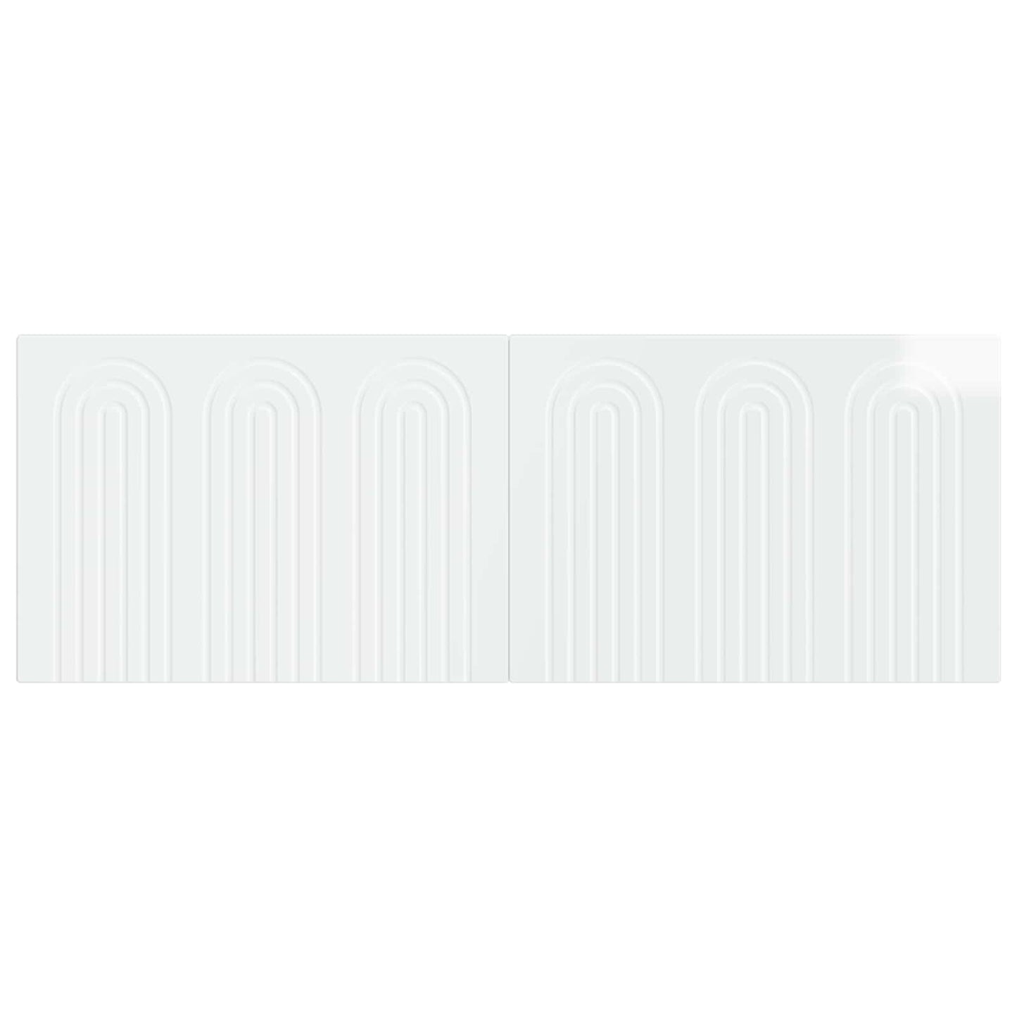 vidaXL Wall-Mounted Headboard ALKMAAR High Gloss White Engineered Wood 3