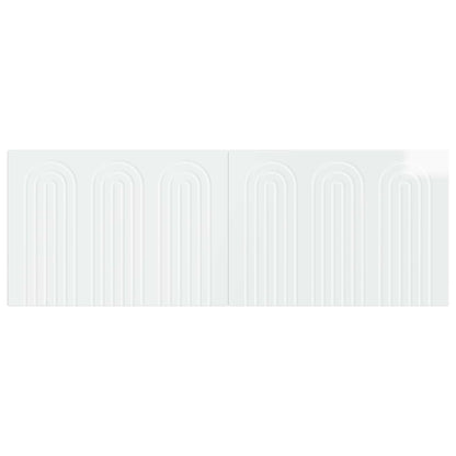 vidaXL Wall-Mounted Headboard ALKMAAR High Gloss White Engineered Wood 3