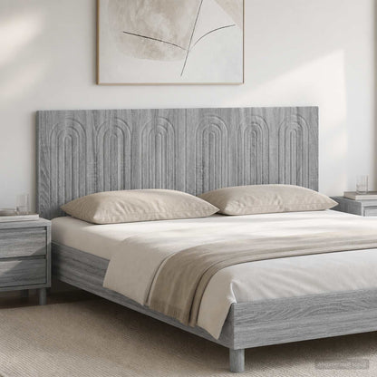 vidaXL Wall-Mounted Headboard ALKMAAR Grey Sonoma Engineered Wood 1