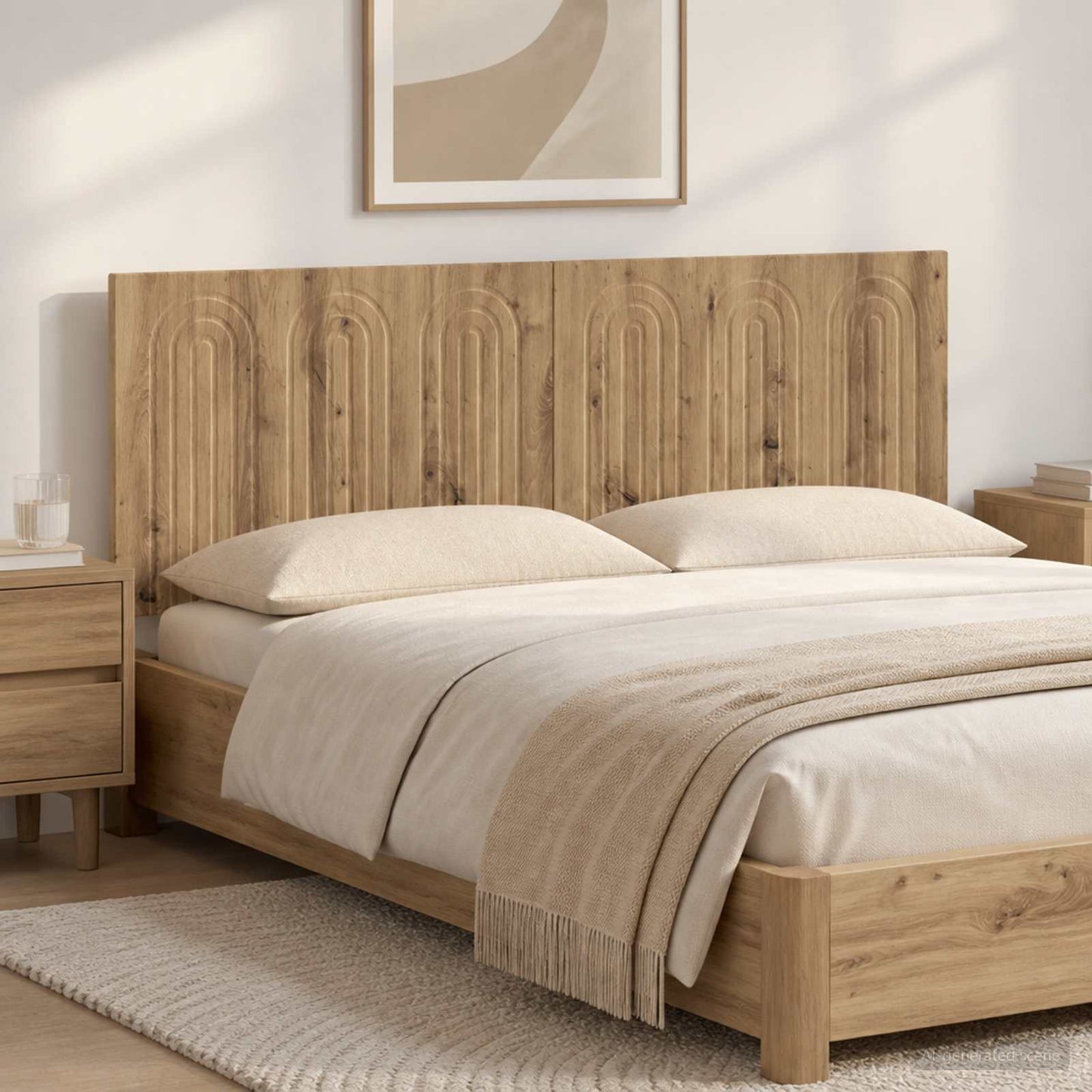 vidaXL Wall-Mounted Headboard ALKMAAR Artisan Oak Engineered Wood 1
