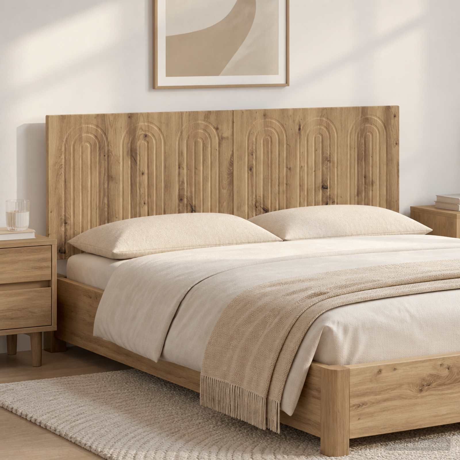vidaXL Wall-Mounted Headboard ALKMAAR Artisan Oak Engineered Wood 1