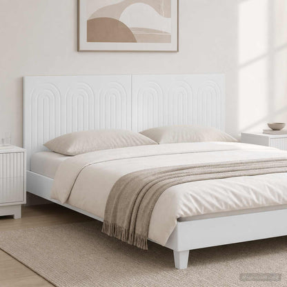 vidaXL Wall-Mounted Headboard ALKMAAR White Engineered Wood 1