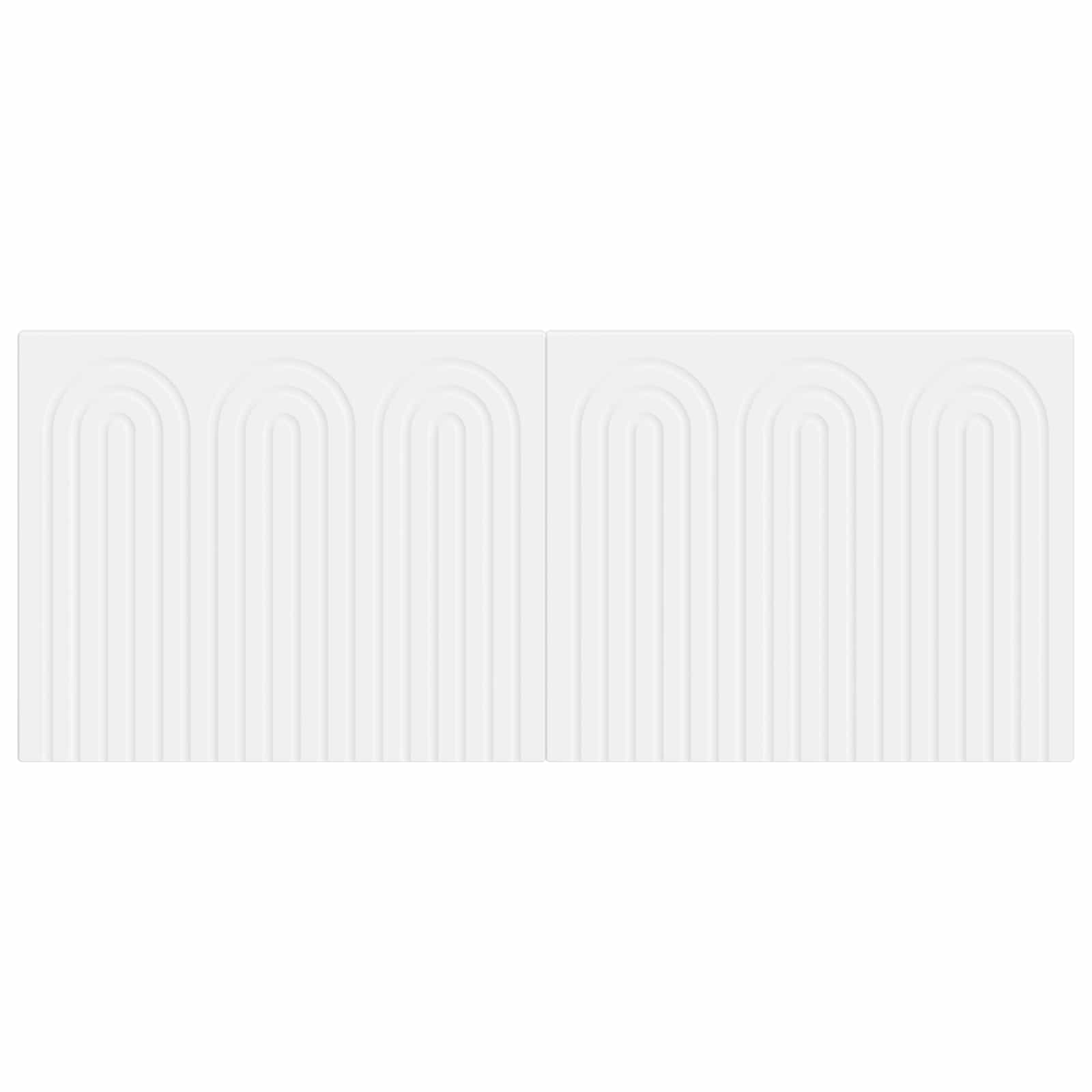 vidaXL Wall-Mounted Headboard ALKMAAR White Engineered Wood 3