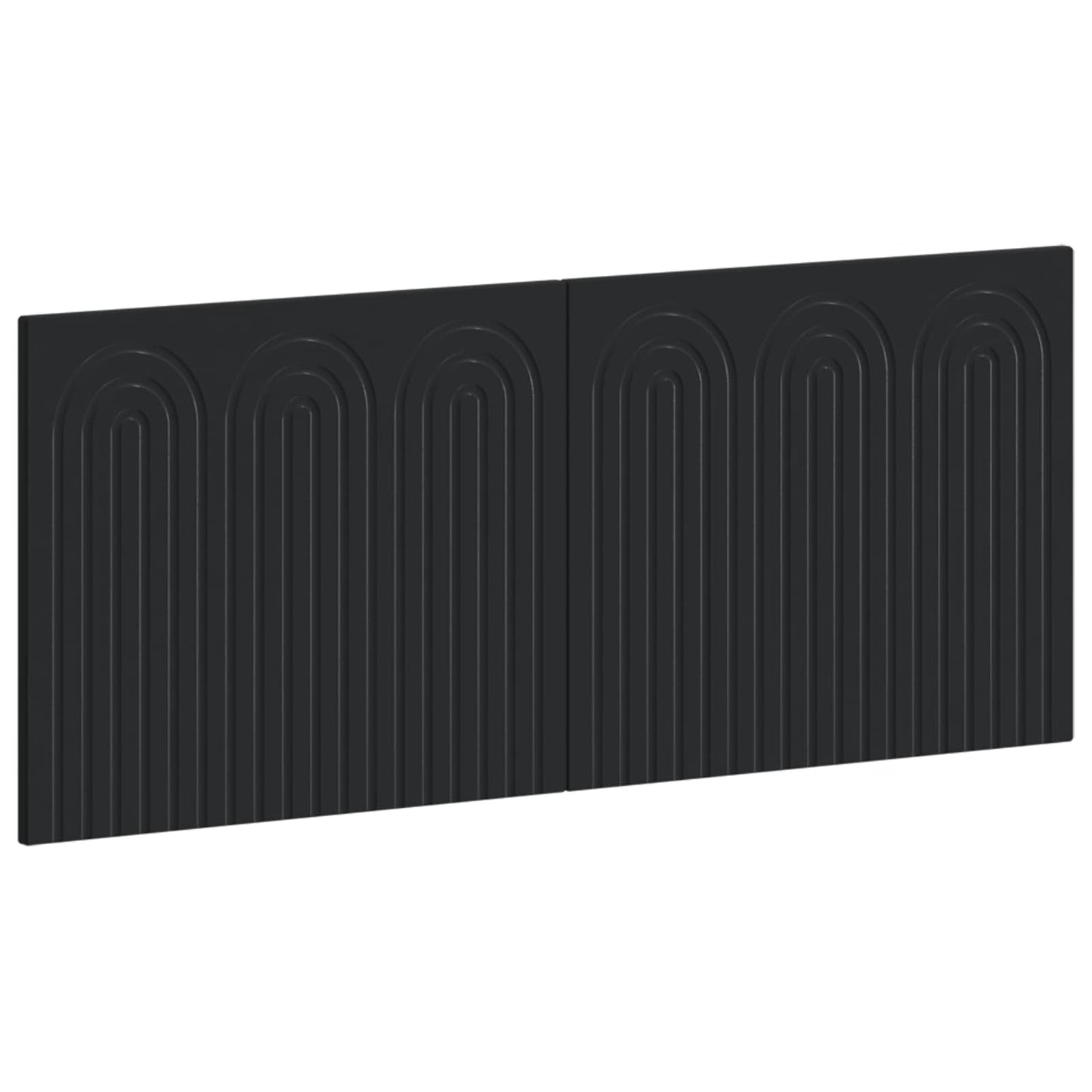 vidaXL Wall-Mounted Headboard ALKMAAR Black Engineered Wood 2