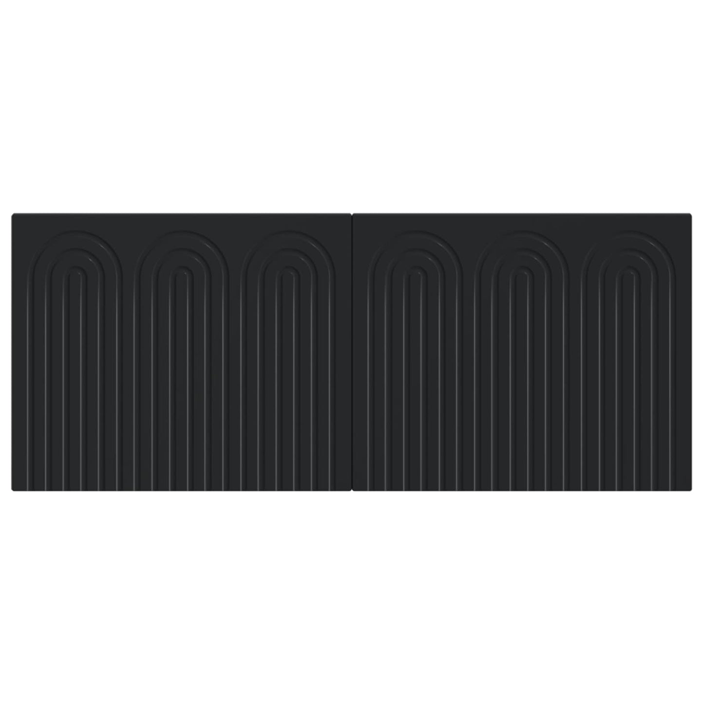 vidaXL Wall-Mounted Headboard ALKMAAR Black Engineered Wood 3