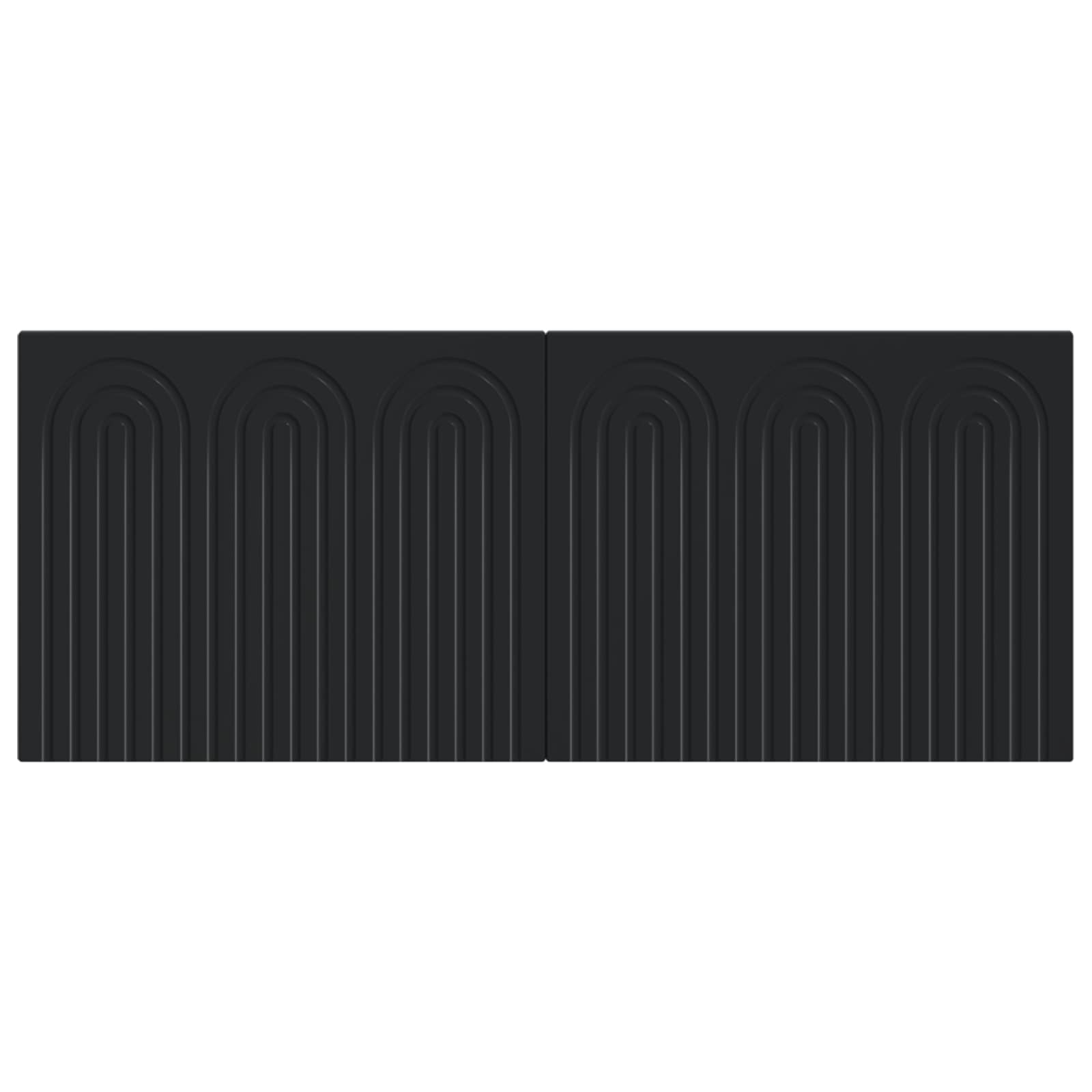 vidaXL Wall-Mounted Headboard ALKMAAR Black Engineered Wood 3