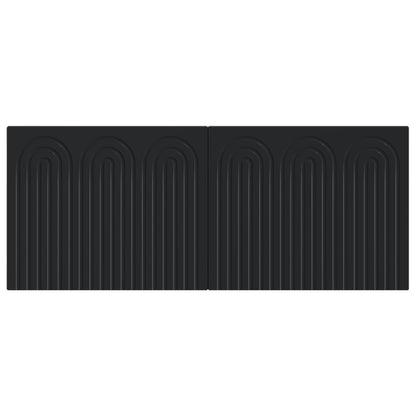 vidaXL Wall-Mounted Headboard ALKMAAR Black Engineered Wood 3
