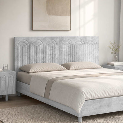 vidaXL Wall-Mounted Headboard ALKMAAR Concrete Grey Engineered Wood 1