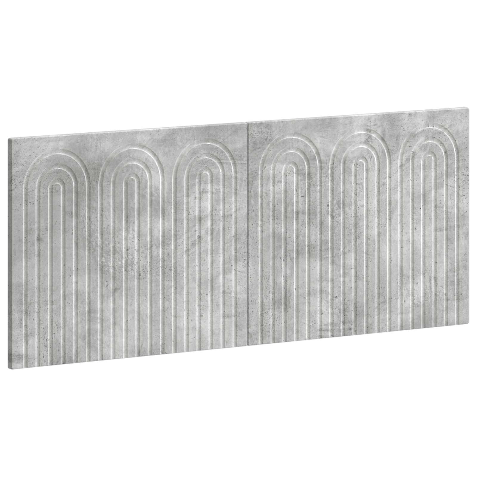 vidaXL Wall-Mounted Headboard ALKMAAR Concrete Grey Engineered Wood 2