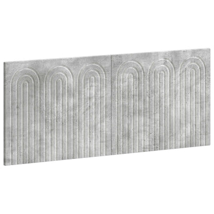 vidaXL Wall-Mounted Headboard ALKMAAR Concrete Grey Engineered Wood 2