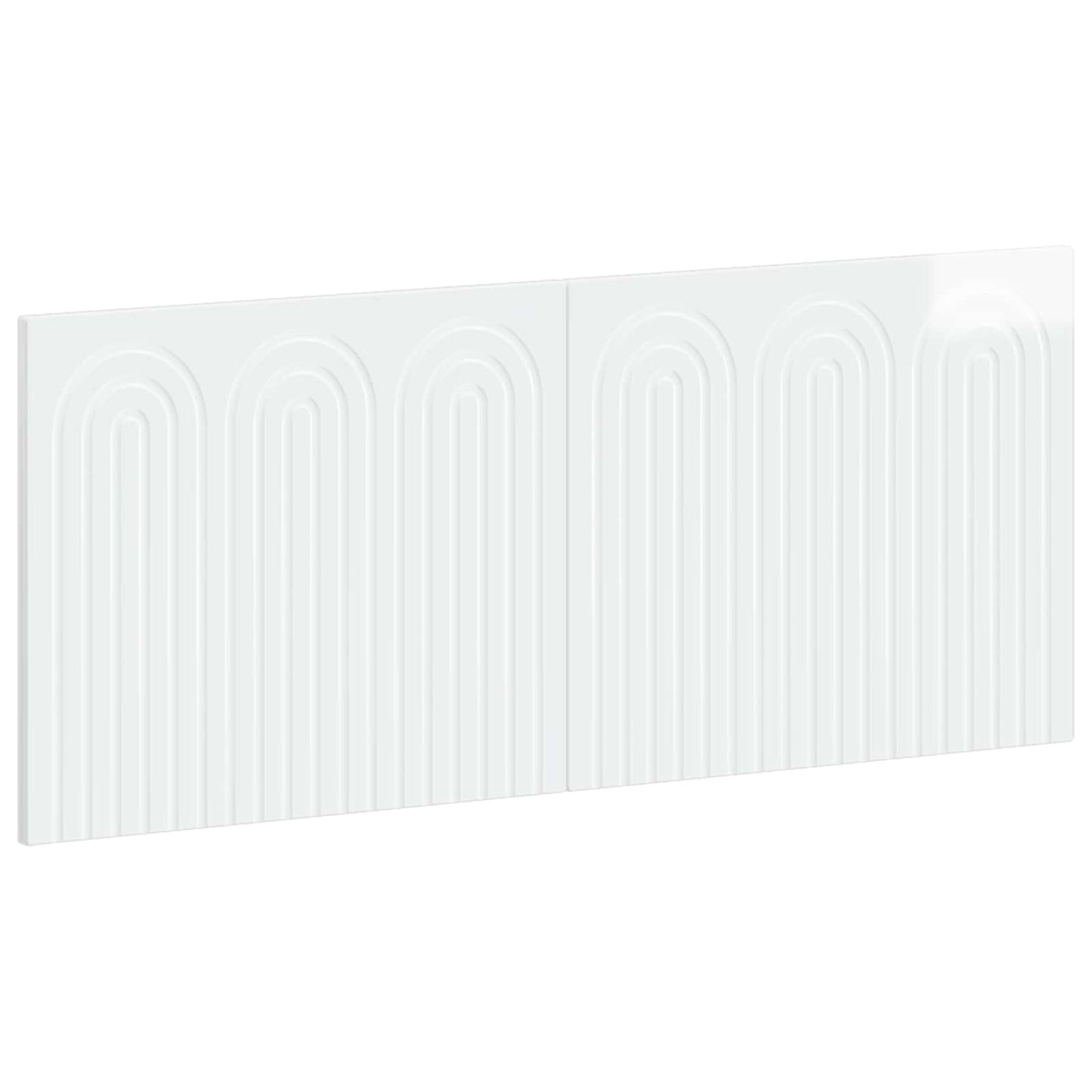 vidaXL Wall-Mounted Headboard ALKMAAR High Gloss White Engineered Wood 2