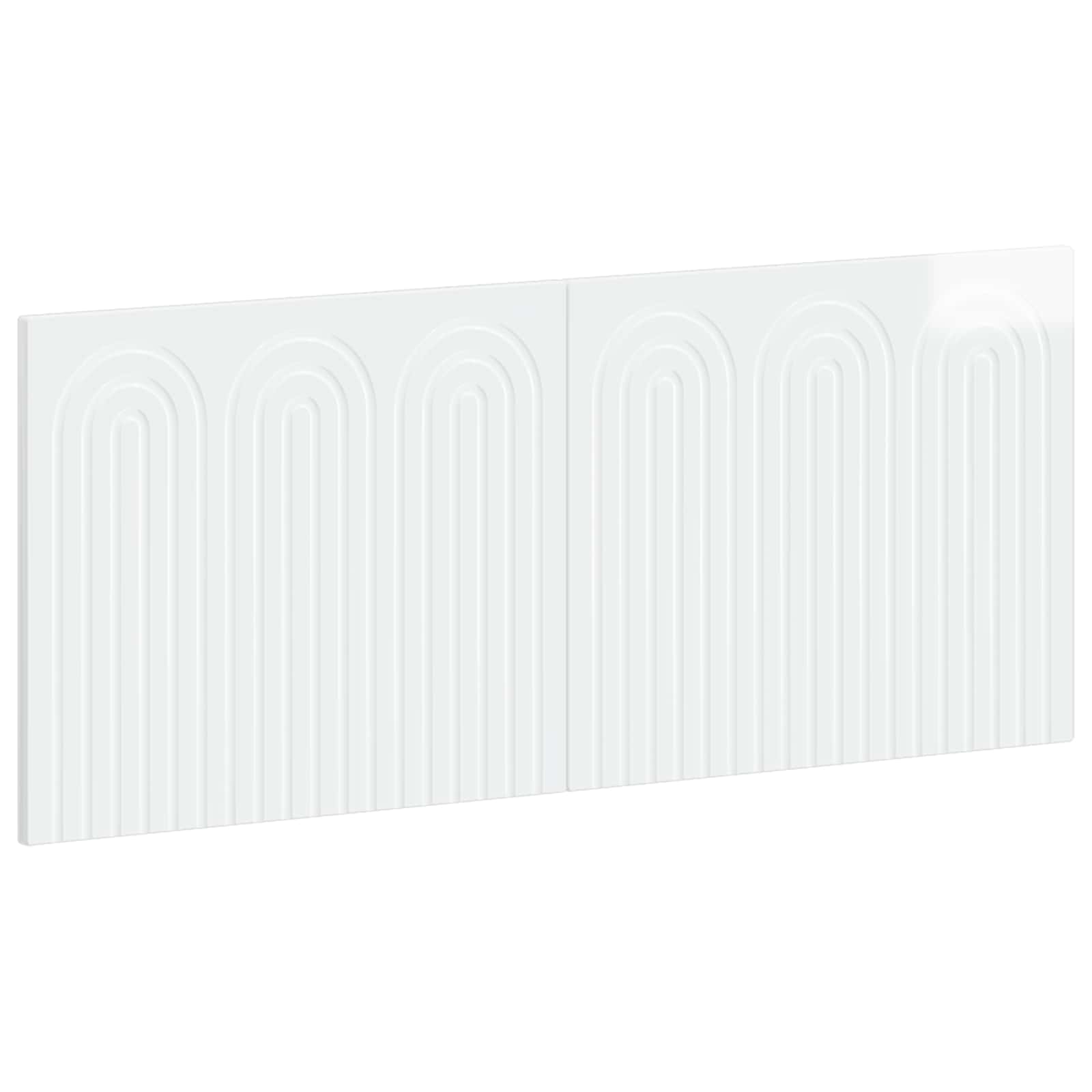 vidaXL Wall-Mounted Headboard ALKMAAR High Gloss White Engineered Wood 2
