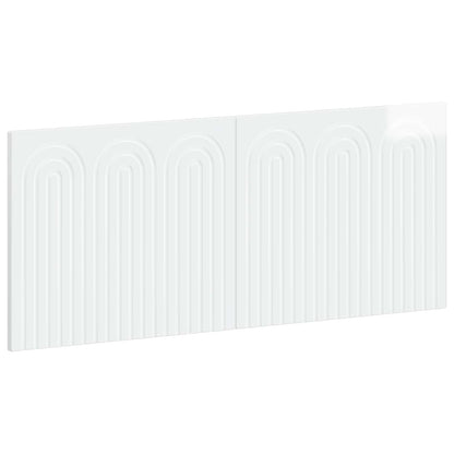 vidaXL Wall-Mounted Headboard ALKMAAR High Gloss White Engineered Wood 2