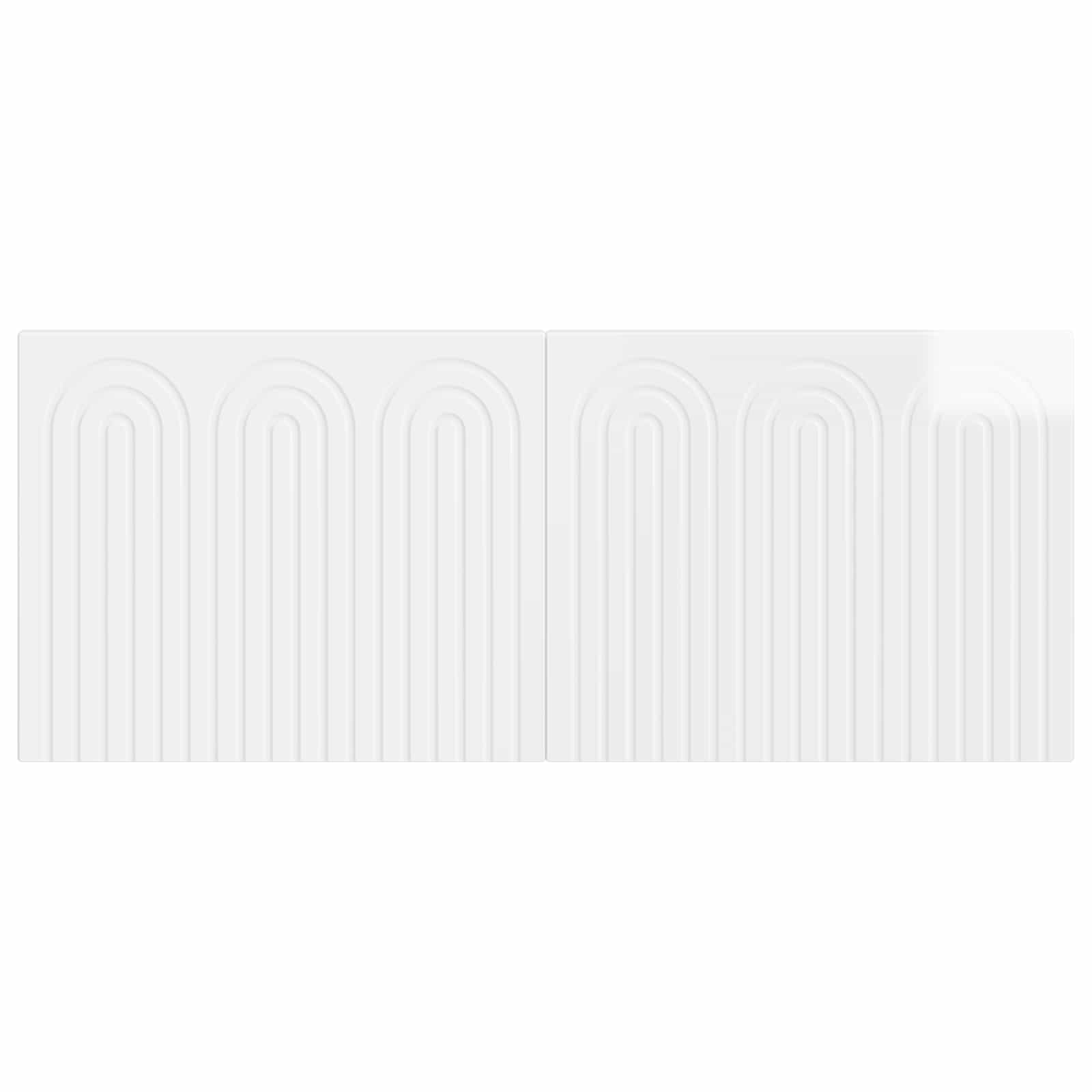 vidaXL Wall-Mounted Headboard ALKMAAR High Gloss White Engineered Wood 3