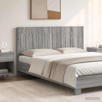 vidaXL Wall-Mounted Headboard ALKMAAR Grey Sonoma Engineered Wood 1