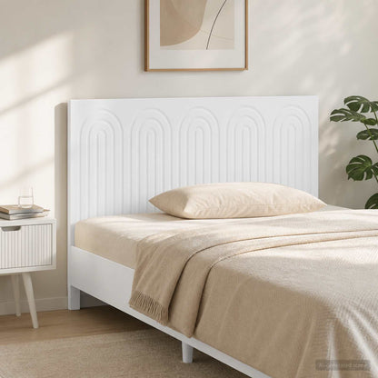 vidaXL Wall-Mounted Headboard ALKMAAR White Engineered Wood 1