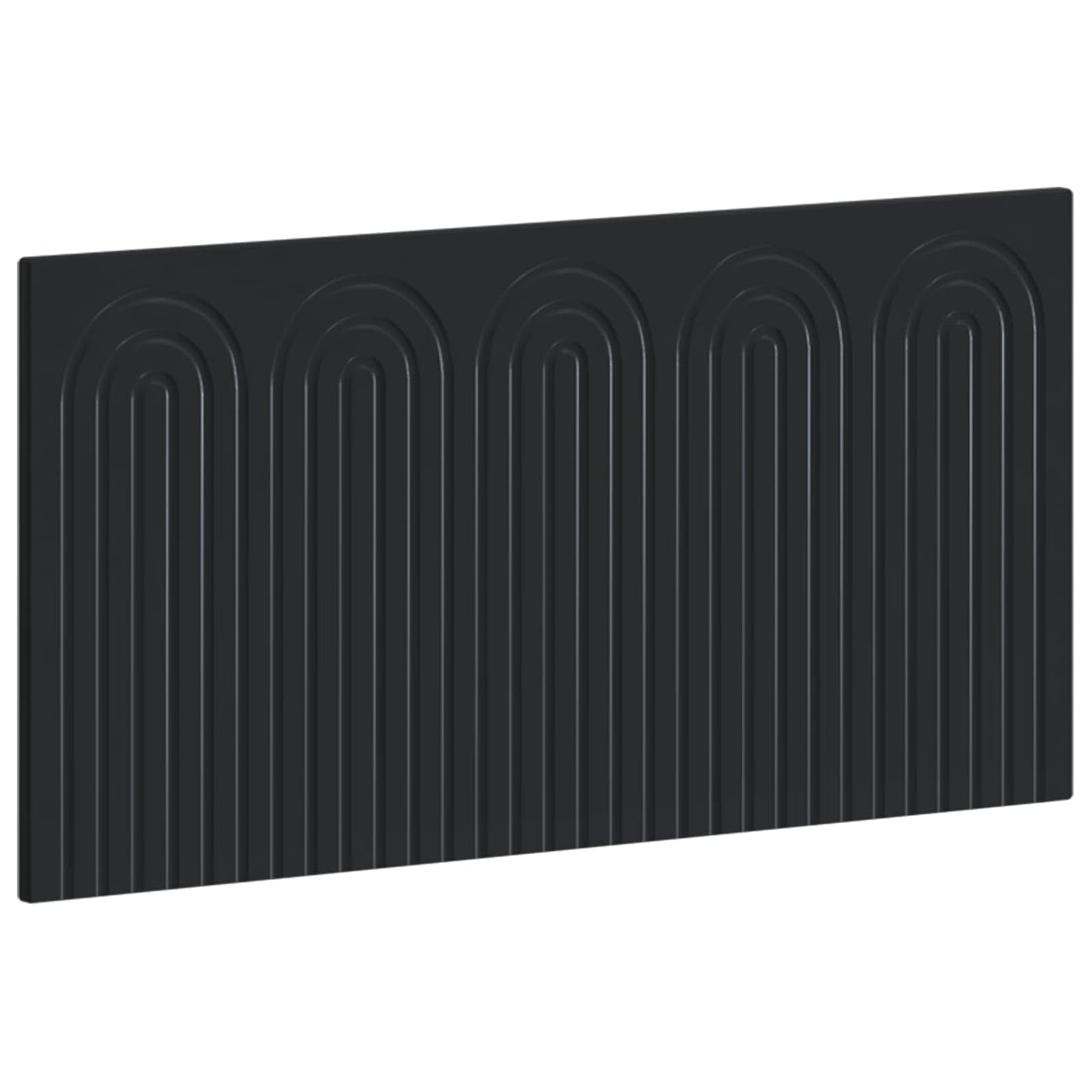 vidaXL Wall-Mounted Headboard ALKMAAR Black Engineered Wood 2