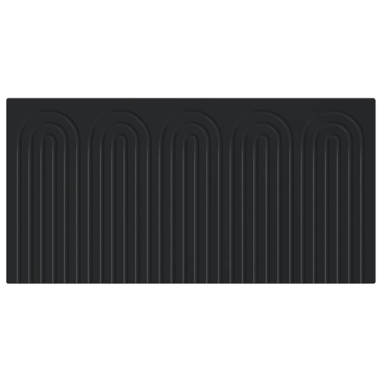 vidaXL Wall-Mounted Headboard ALKMAAR Black Engineered Wood 3