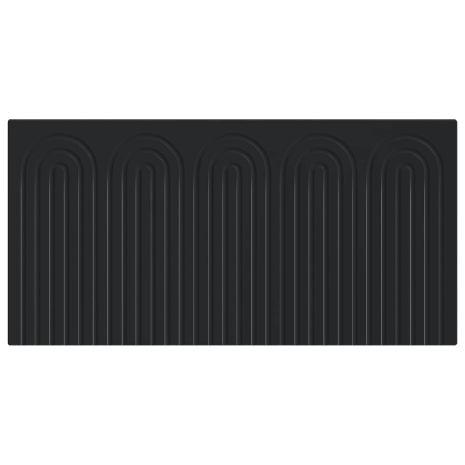 vidaXL Wall-Mounted Headboard ALKMAAR Black Engineered Wood 3