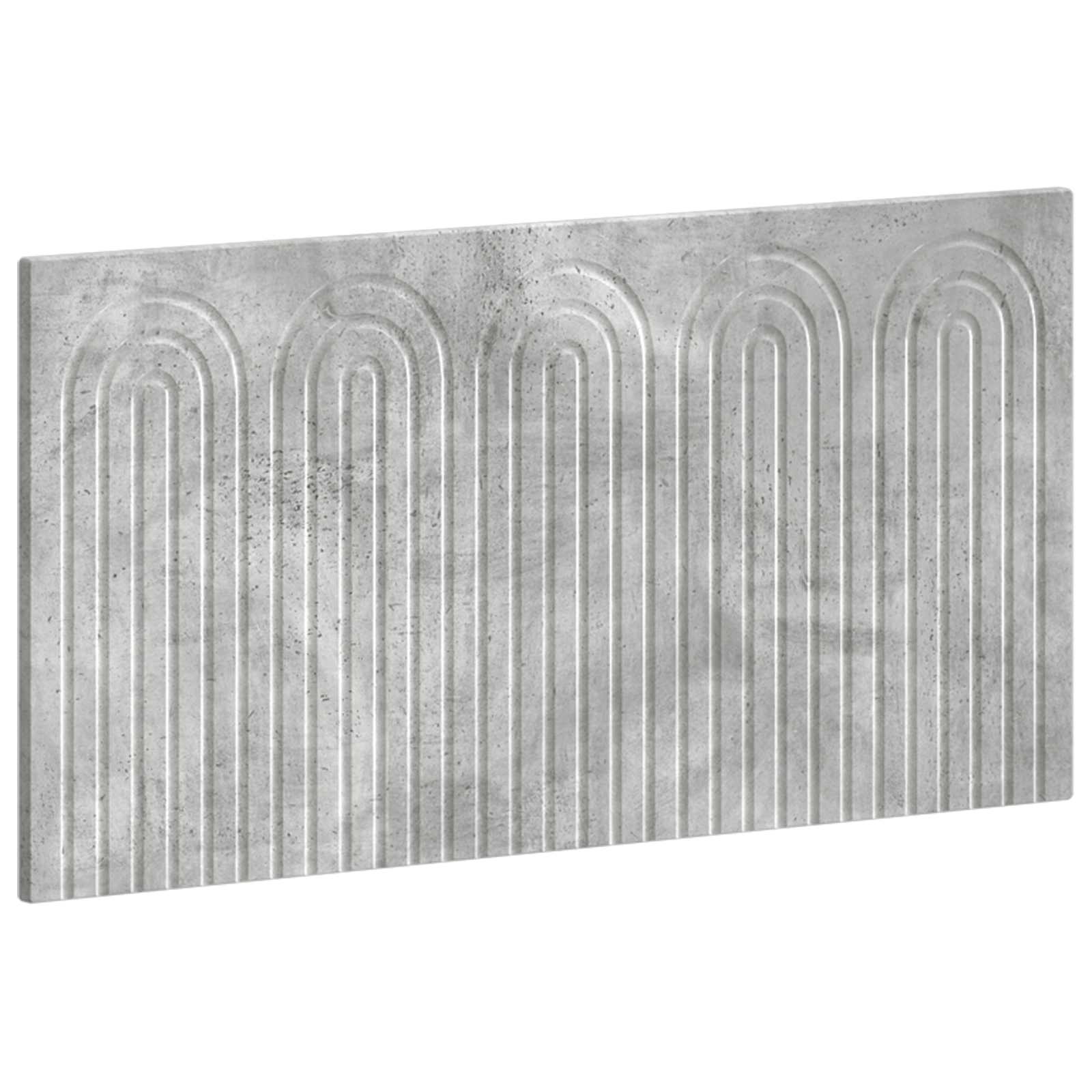 vidaXL Wall-Mounted Headboard ALKMAAR Concrete Grey Engineered Wood 2