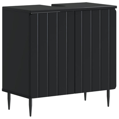 vidaXL Bathroom Sink Cabinet ZWOLLE Black 59.5 x 31.5x 59 cm 2