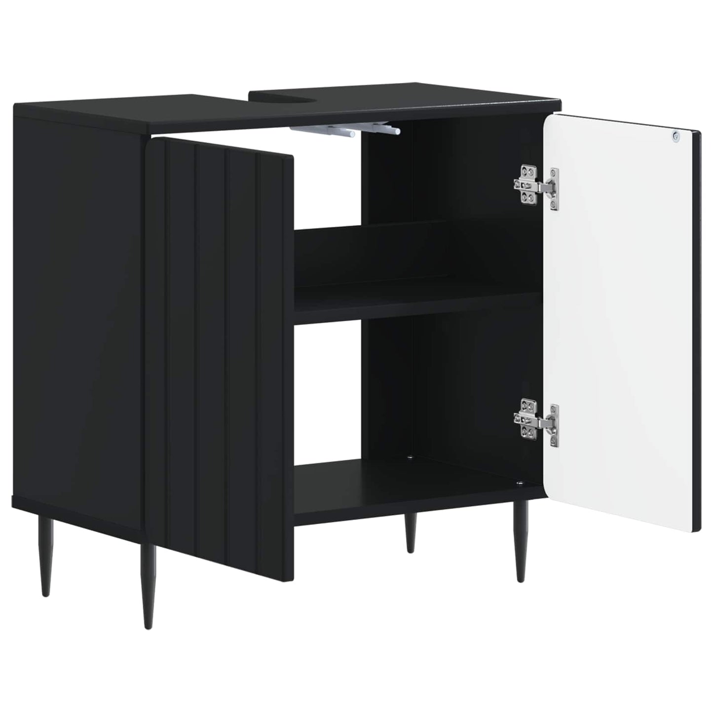 vidaXL Bathroom Sink Cabinet ZWOLLE Black 59.5 x 31.5x 59 cm 3