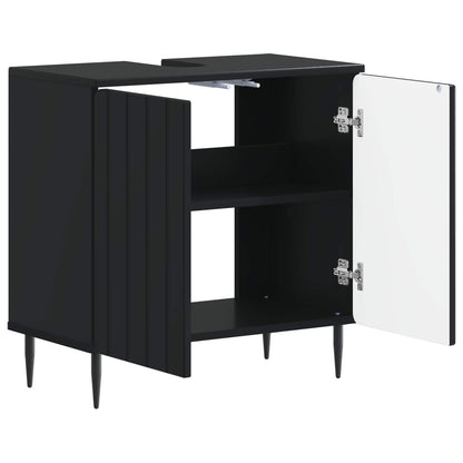 vidaXL Bathroom Sink Cabinet ZWOLLE Black 59.5 x 31.5x 59 cm 3