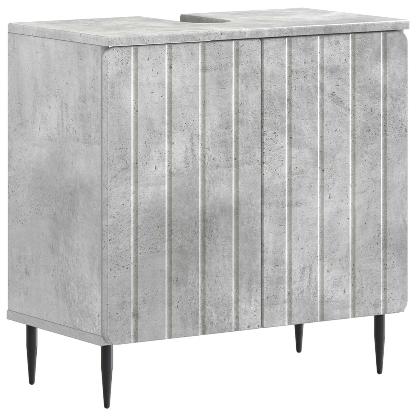 vidaXL Bathroom Sink Cabinet ZWOLLE Concrete Grey 59.5 x 31.5x 59 cm 2