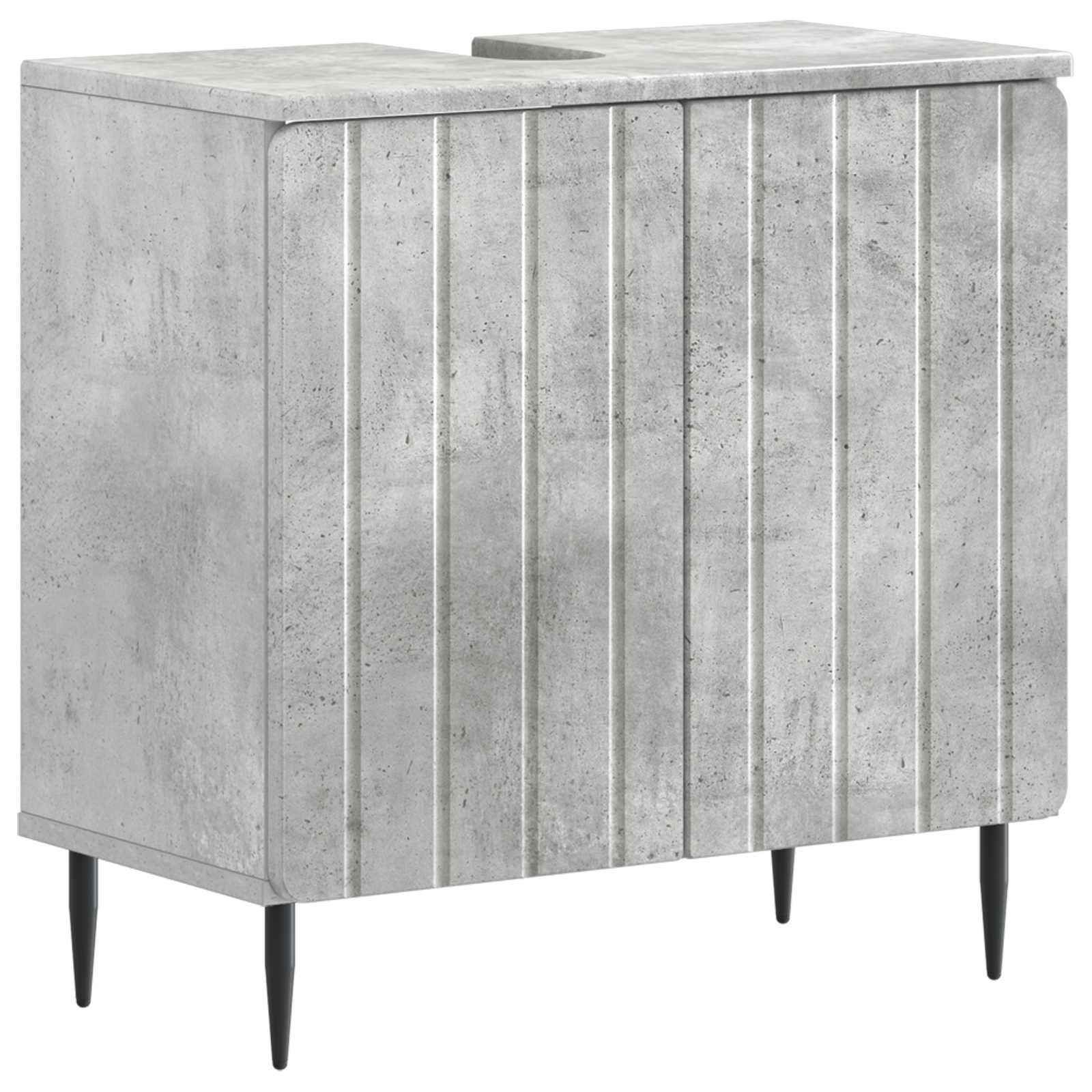 vidaXL Bathroom Sink Cabinet ZWOLLE Concrete Grey 59.5 x 31.5x 59 cm 2