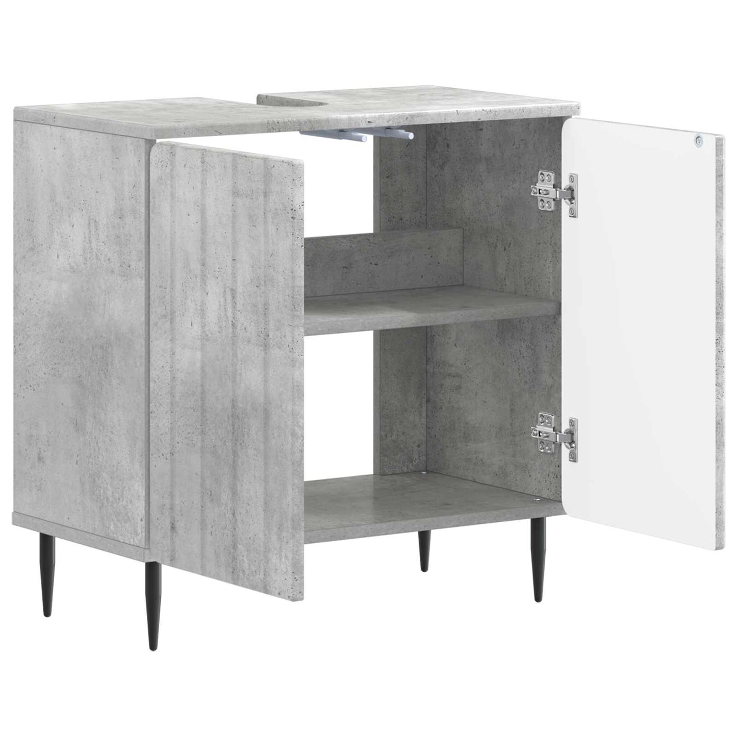 vidaXL Bathroom Sink Cabinet ZWOLLE Concrete Grey 59.5 x 31.5x 59 cm 3