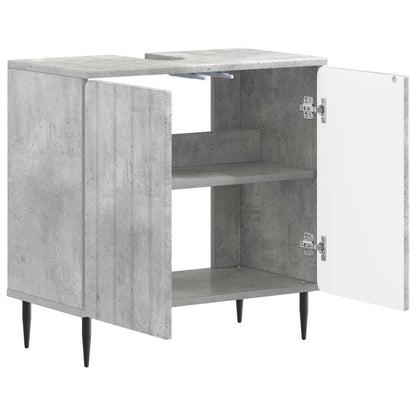 vidaXL Bathroom Sink Cabinet ZWOLLE Concrete Grey 59.5 x 31.5x 59 cm 3