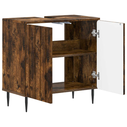 vidaXL Bathroom Sink Cabinet ZWOLLE Smoked Oak 59.5 x 31.5x 59 cm 3