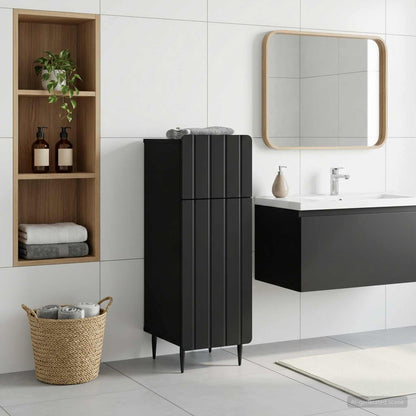 vidaXL Bathroom Storage Cainet ZWOLLE Black 30 x 31 x 79.5 cm 1