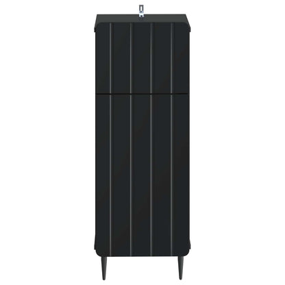 vidaXL Bathroom Storage Cainet ZWOLLE Black 30 x 31 x 79.5 cm 4