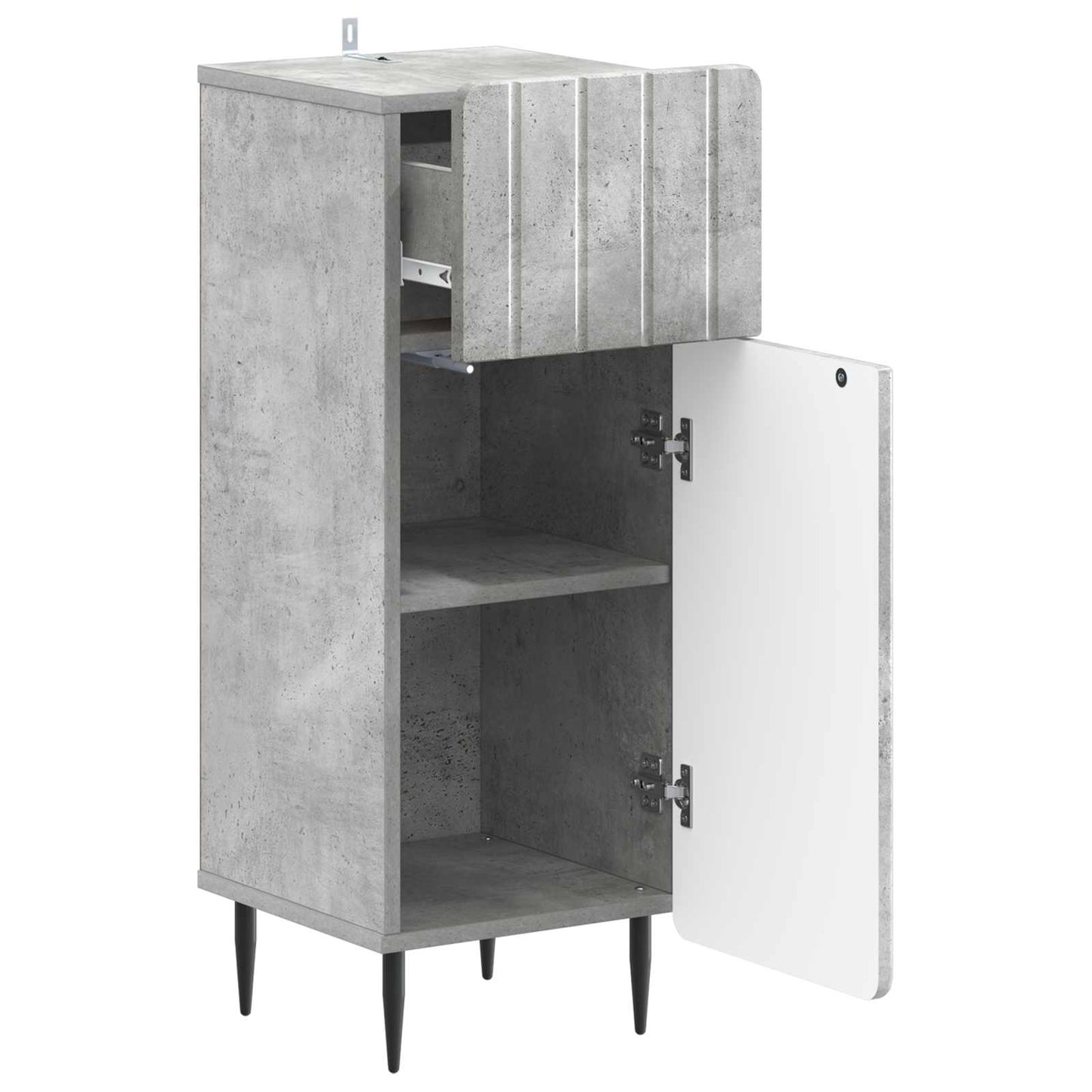vidaXL Bathroom Storage Cainet ZWOLLE Concrete Grey 30 x 31 x 79.5 cm 3
