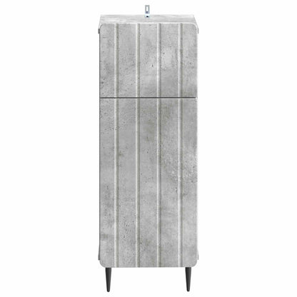 vidaXL Bathroom Storage Cainet ZWOLLE Concrete Grey 30 x 31 x 79.5 cm 4