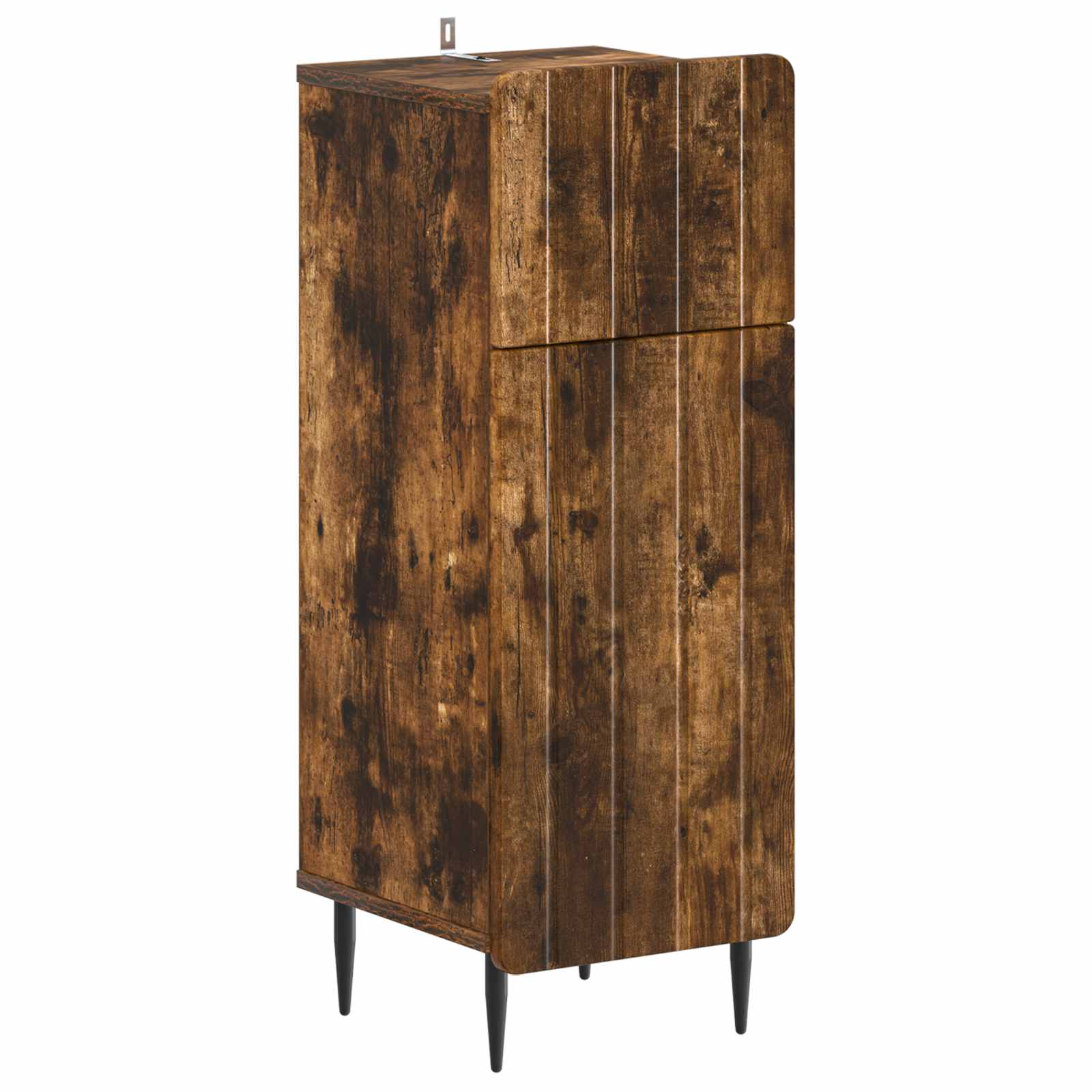 vidaXL Bathroom Storage Cainet ZWOLLE Smoked Oak 30 x 31 x 79.5 cm 2