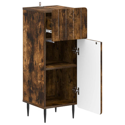 vidaXL Bathroom Storage Cainet ZWOLLE Smoked Oak 30 x 31 x 79.5 cm 3