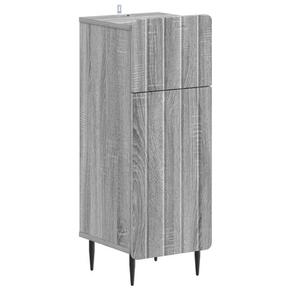vidaXL Bathroom Storage Cainet ZWOLLE Grey Sonoma 30 x 31 x 79.5 cm 2