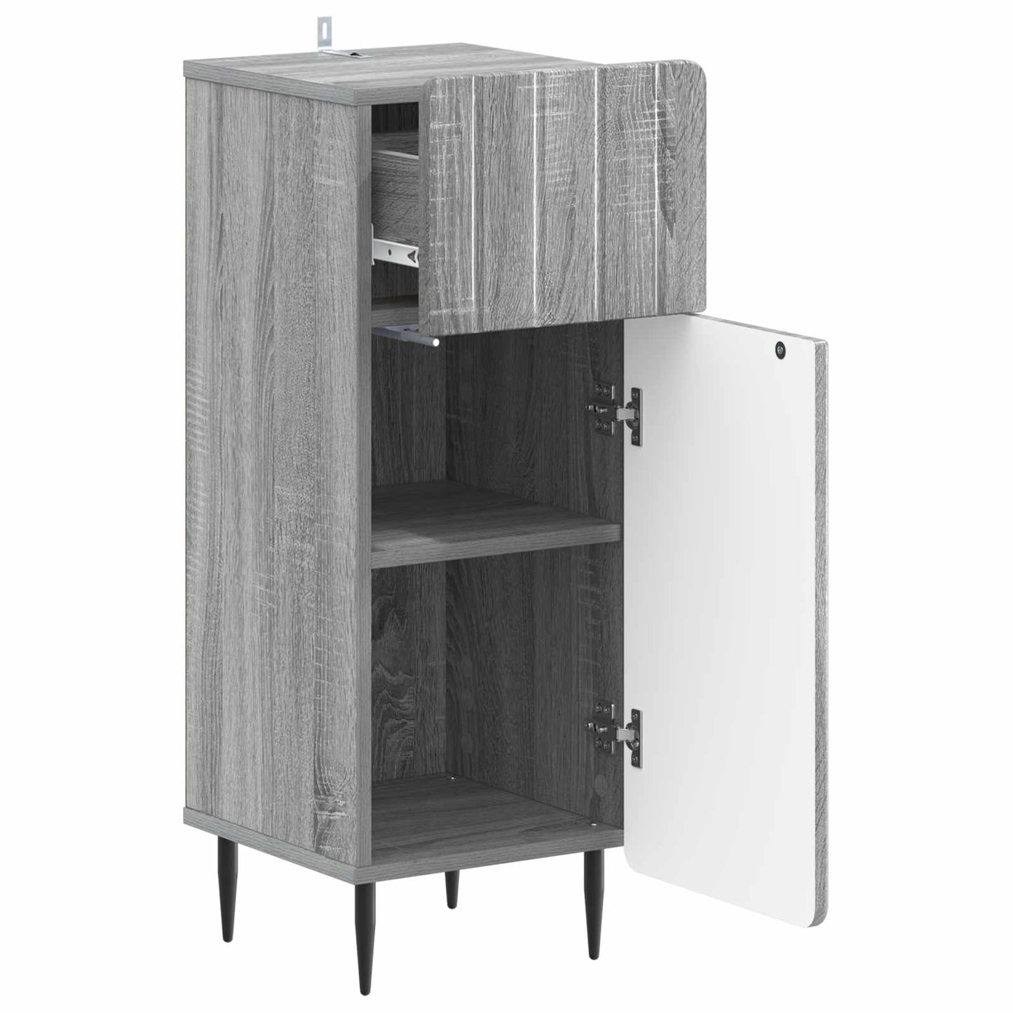vidaXL Bathroom Storage Cainet ZWOLLE Grey Sonoma 30 x 31 x 79.5 cm 3